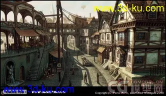 3D打印模型国外街道（复古风）的图片