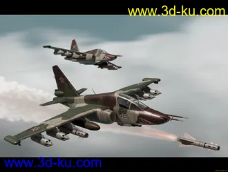 3D打印模型原创苏25，多套贴图，多款武器外挂的图片