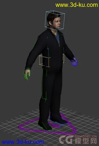 大男孩 年轻人 3D模型 带材质绑定的图片