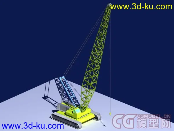 工具车 履带吊车 简模 带动画模型的图片1