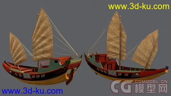 古战船——二帆（模型 下载）的图片1