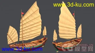 古战船——三帆（模型下载）的图片