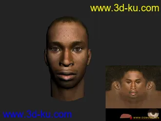 3D打印模型写实黑人头练习的图片