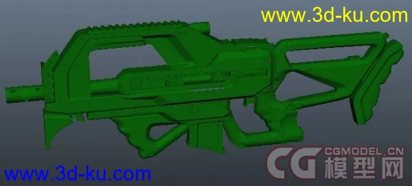 maya突击步枪 模型下载的图片1