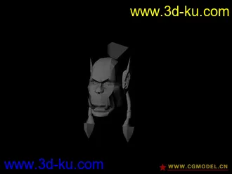 3D打印模型新手新作魔兽ORC头像，请大家提出宝贵建议的图片