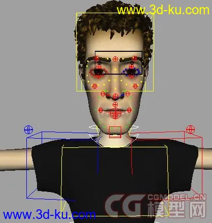 带表情和骨骼的男人模型的图片2
