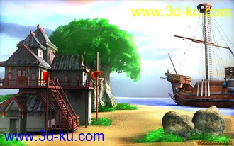 3D打印模型海滩，当年算是为应聘做的的图片