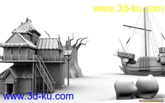 3D打印模型海滩，当年算是为应聘做的的图片