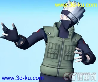 3D打印模型火影之小樱卡卡西纲手日向（带骨骼+动作+贴图）的图片