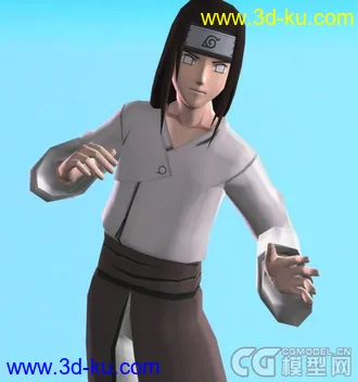 3D打印模型火影之小樱卡卡西纲手日向（带骨骼+动作+贴图）的图片