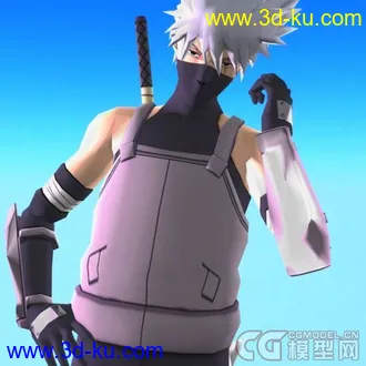 3D打印模型火影之小樱卡卡西纲手日向（带骨骼+动作+贴图）的图片