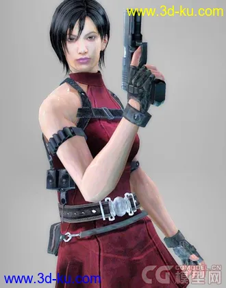 3D打印模型生化危机主角萝莉美女帅哥（带骨骼+动作+贴图）的图片