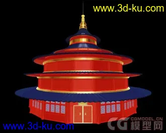 3D打印模型中式建筑，吐血放出的图片