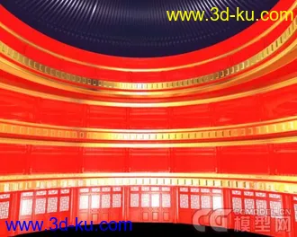 3D打印模型中式建筑，吐血放出的图片