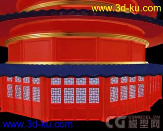 3D打印模型中式建筑，吐血放出的图片