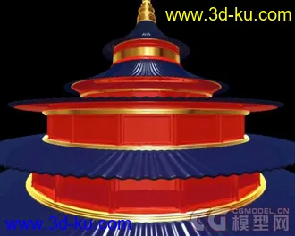 3D打印模型中式建筑，吐血放出的图片