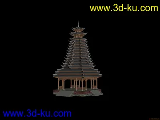 3D打印模型侗族鼓楼的图片