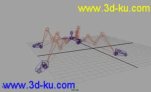 四足机械生物行走动画模型的图片1