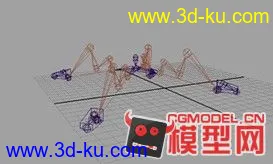 四足机械生物行走动画模型的图片2