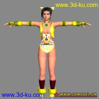 3D打印模型游戏中的中国古装风格mm的图片