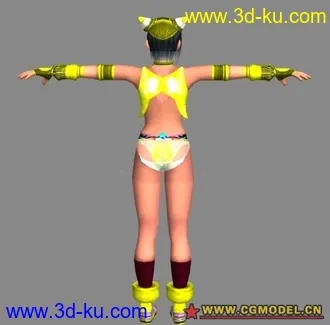 3D打印模型游戏中的中国古装风格mm的图片