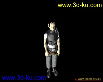 3D打印模型一个士兵，无枪，无刀，有衣服的图片