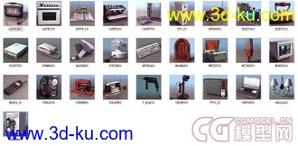 500个常用模型，有材质，有贴图，（动物、车，船，飞机，乐器，人，路标，电子，零...的图片