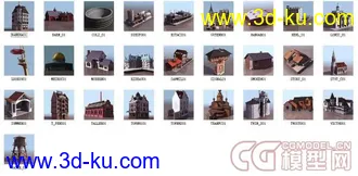 500个常用模型，有材质，有贴图，（动物、车，船，飞机，乐器，人，路标，电子，零...的图片