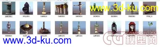 500个常用模型，有材质，有贴图，（动物、车，船，飞机，乐器，人，路标，电子，零...的图片