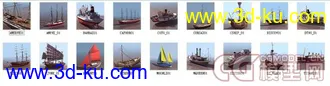 500个常用模型，有材质，有贴图，（动物、车，船，飞机，乐器，人，路标，电子，零...的图片