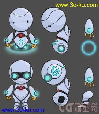 3D打印模型借花献佛 3D化吉祥物12号作品机器人CC的图片