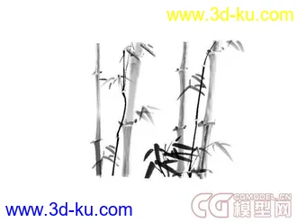 3D打印模型水墨竹子的图片