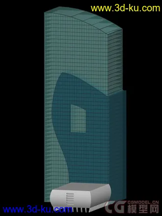 3D打印模型玻璃体高层建筑的图片