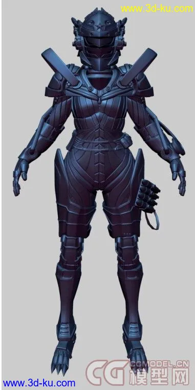 超精高模科幻女战士模型的图片1