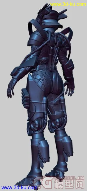 超精高模科幻女战士模型的图片2