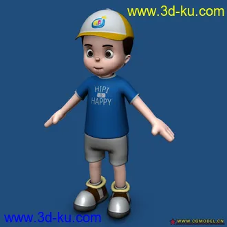 3D打印模型MAYA Q版 小男孩的图片