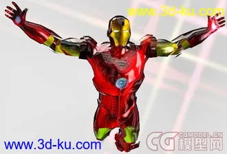 3D打印模型美国超级英雄集合之超人+钢铁侠+再加闪电侠（带骨骼+动作+贴图+法线） fbx格式的图片
