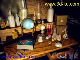 3D打印模型实验室器皿场景的图片