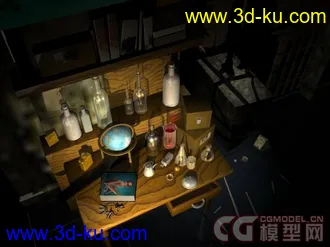 3D打印模型实验室器皿场景的图片