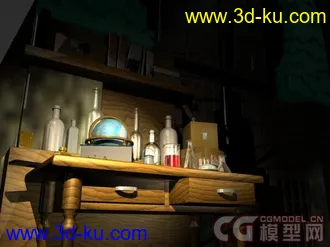 3D打印模型实验室器皿场景的图片