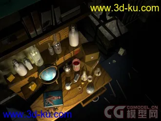 3D打印模型实验室器皿场景的图片