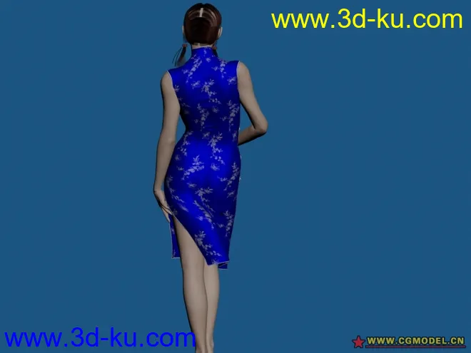 【原创】高雅迷人的旗袍美少妇，带超大贴图模型的图片5
