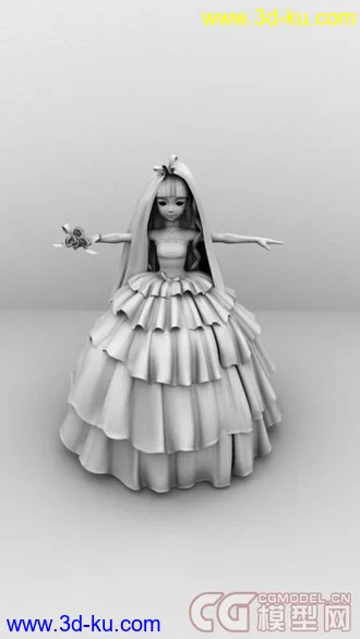 3D打印模型萝莉新娘的图片