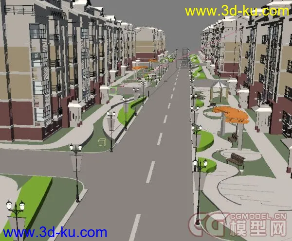 小区街道模型下载的图片1