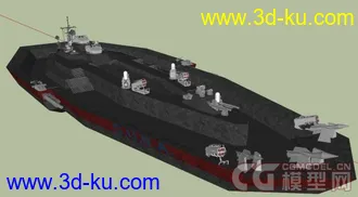 3D打印模型科幻战舰一艘的图片