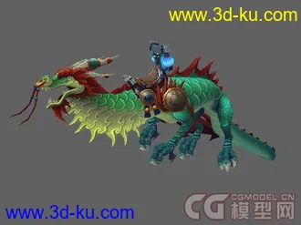 3D打印模型魔兽世界熊猫人新坐骑【云端翔龙】的图片