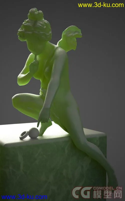 Angel Statue - c4d + obj模型的图片1