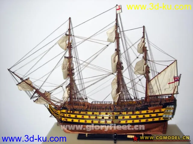 影级 古船军舰 英国胜利号 与你分享模型的图片1