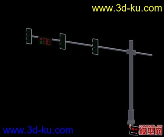 3D打印模型交通灯（红绿灯）的图片