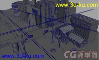 3D打印模型街道场景的图片